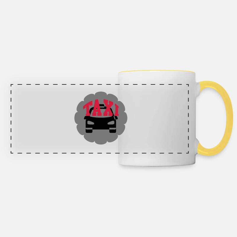 Taxi - Panoramic Mug - white/yellow