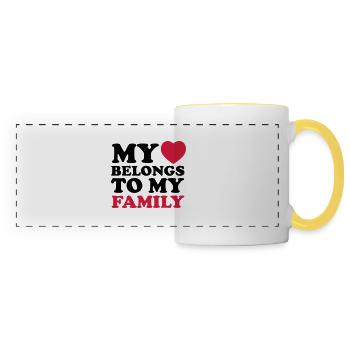 MHBTM family - Mug panoramique contrasté et blanc - blanc/jaune - Devant