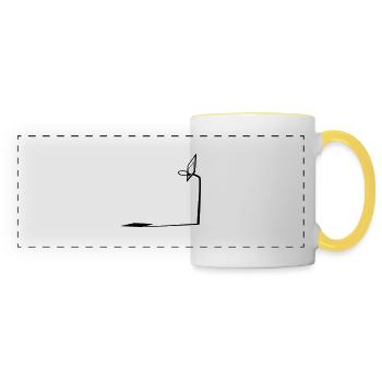 basketball shadow net rod basketball basket coo - Panoramic Mug - white/yellow - Front