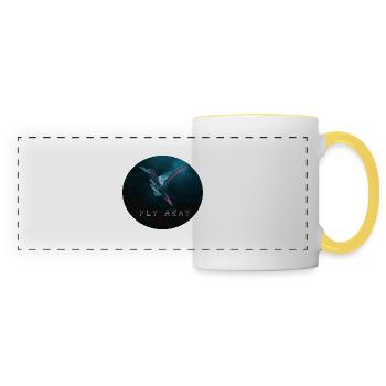 Bird Fly Away - Panoramic Mug - white/yellow - Front
