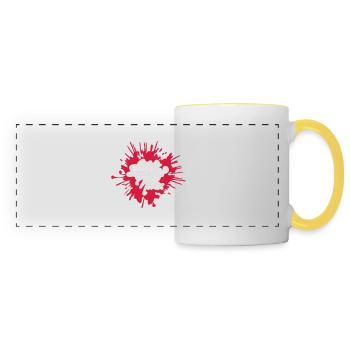 me sarcastic never quote - Panoramic Mug - white/yellow - Front