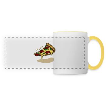 Pizza Fan - Panoramic Mug - white/yellow - Front