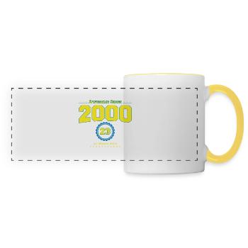 Awesome 2000 Shirt für Männer Frauen 23 Jahre alt 23. - Panoramatasse - Weiß/Gelb - Vorne