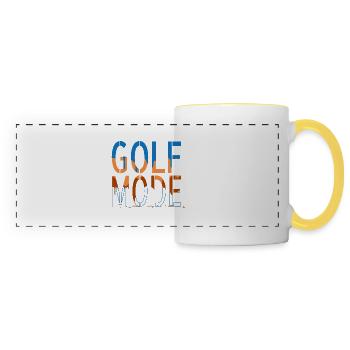 awesome golf shirt gift golf club golfdad golflove - Panoramatasse - Weiß/Gelb - Vorne