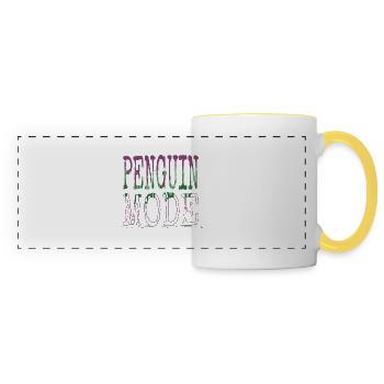 Emperor Penguin DJ DAB Move Ice Film d’animation - Mug panoramique contrasté et blanc - blanc/jaune - Devant