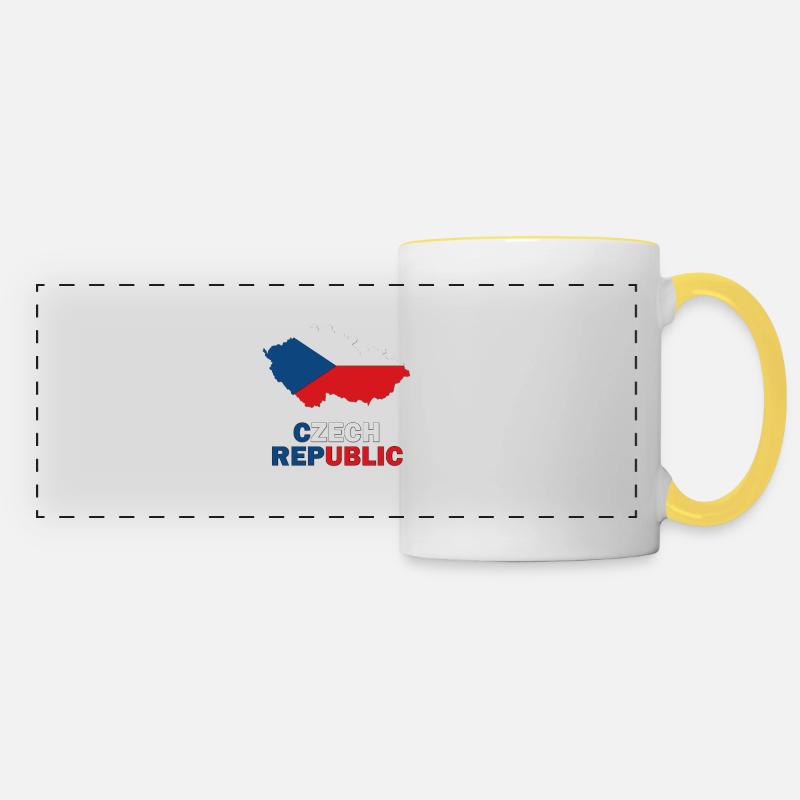 Czech Republic - Panoramic Mug - white/yellow
