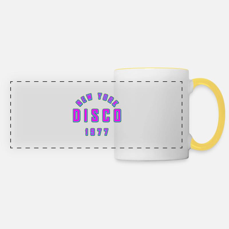 NEW YORK DISCO - Panoramic Mug - white/yellow