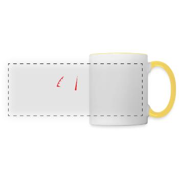 Mommy daddy baby match t shirt - Mug panoramique contrasté et blanc - blanc/jaune - Devant