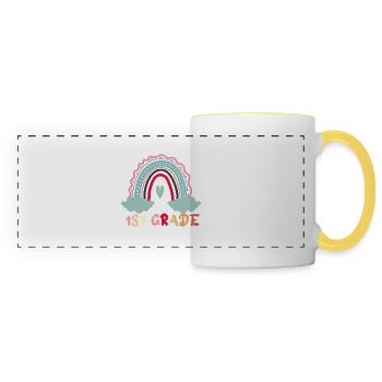 Boho Kindergarten Squad Geschenk - Panoramatasse - Weiß/Gelb - Vorne