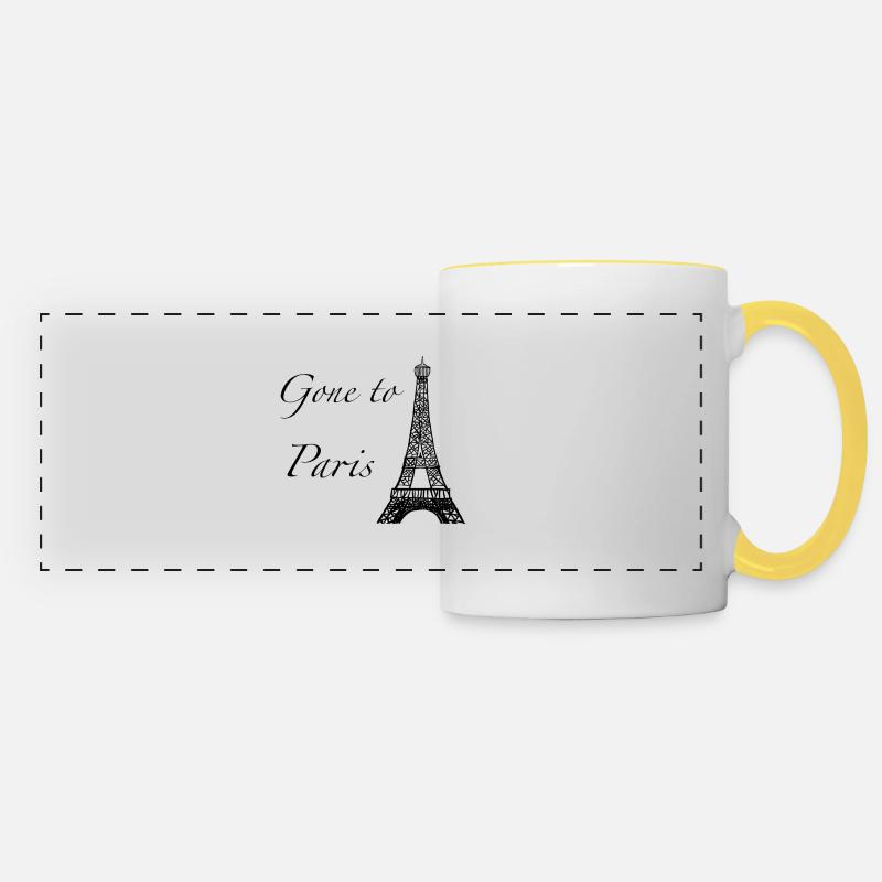 Gone to Paris - Panoramic Mug - white/yellow