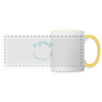 Soyez vous-même - Mug panoramique contrasté et blanc - blanc/jaune - Devant