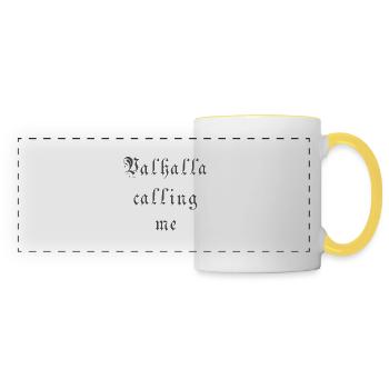 Valhalla calling me - Panoramic Mug - white/yellow - Front