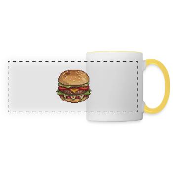 Byte-Size Burger - Panoramic Mug - white/yellow - Front