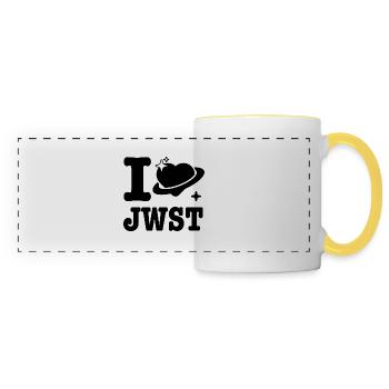 I LOVE JWST 2 - Mug panoramique contrasté et blanc - blanc/jaune - Devant