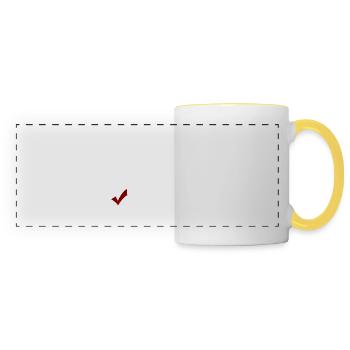 SINGLE FUCK OFF - Mug panoramique contrasté et blanc - blanc/jaune - Devant