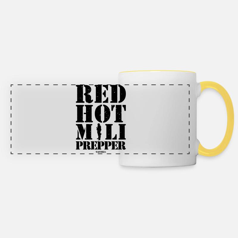 Red Hot Mili Prepper - Mug panoramique contrasté et blanc - blanc/jaune