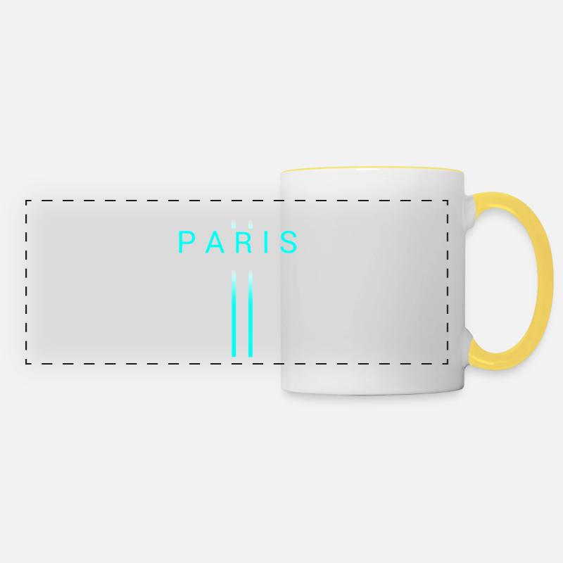 Paris - Panoramic Mug - white/yellow