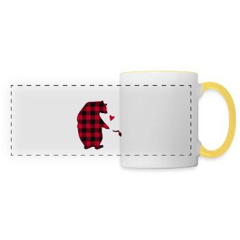 Grand-père Ours - Mug panoramique contrasté et blanc - blanc/jaune - Devant