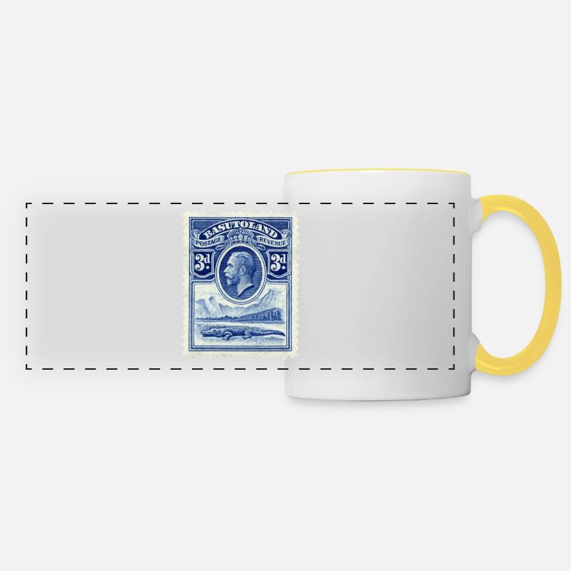 timbre - Mug panoramique contrasté et blanc - blanc/jaune