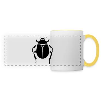 Insectes - Scarabée - Mug panoramique contrasté et blanc - blanc/jaune - Devant