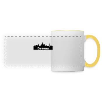 Dessau + Skyline - Panoramic Mug - white/yellow - Front