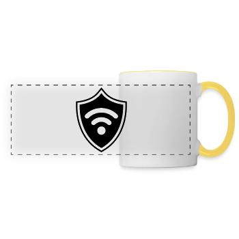 Wi-Fi Internet Coat of Arms - Panoramic Mug - white/yellow - Front
