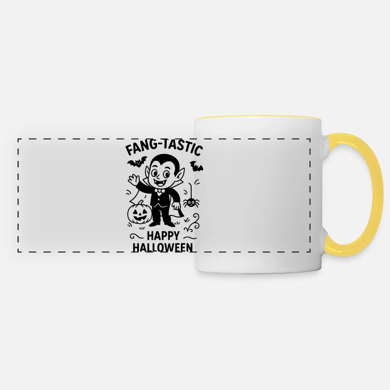 Dracula - Panoramic Mug - white/yellow