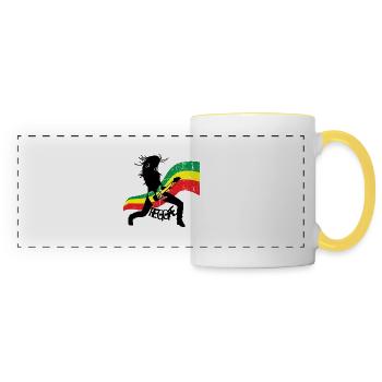 Reggae eu - Panoramic Mug - white/yellow - Front