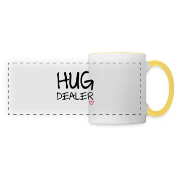 Hug Dealer - Panoramic Mug - white/yellow - Front