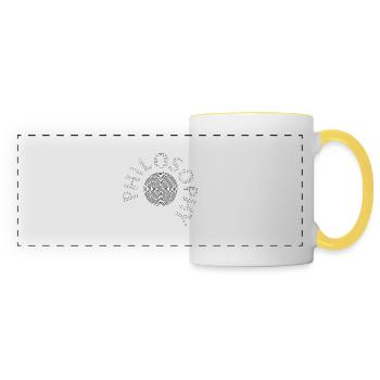 Conception de philosophie - Mug panoramique contrasté et blanc - blanc/jaune - Devant