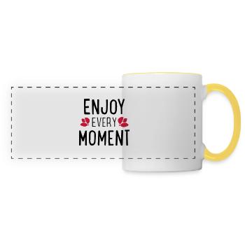 Des phrases drôles - Mug panoramique contrasté et blanc - blanc/jaune - Devant