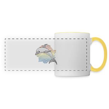 Dolphin - Panoramic Mug - white/yellow - Front
