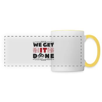 We get IT done IT-Fachmann Informatiker Computer - Panoramic Mug - white/yellow - Front
