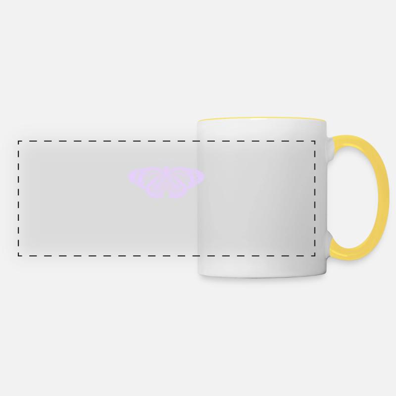 Mama Butterfly - Panoramic Mug - white/yellow