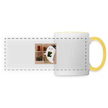 Mind and Books - Panoramic Mug - white/yellow - Front