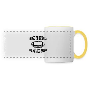 American Football Coach Football - Panoramic Mug - white/yellow - Front