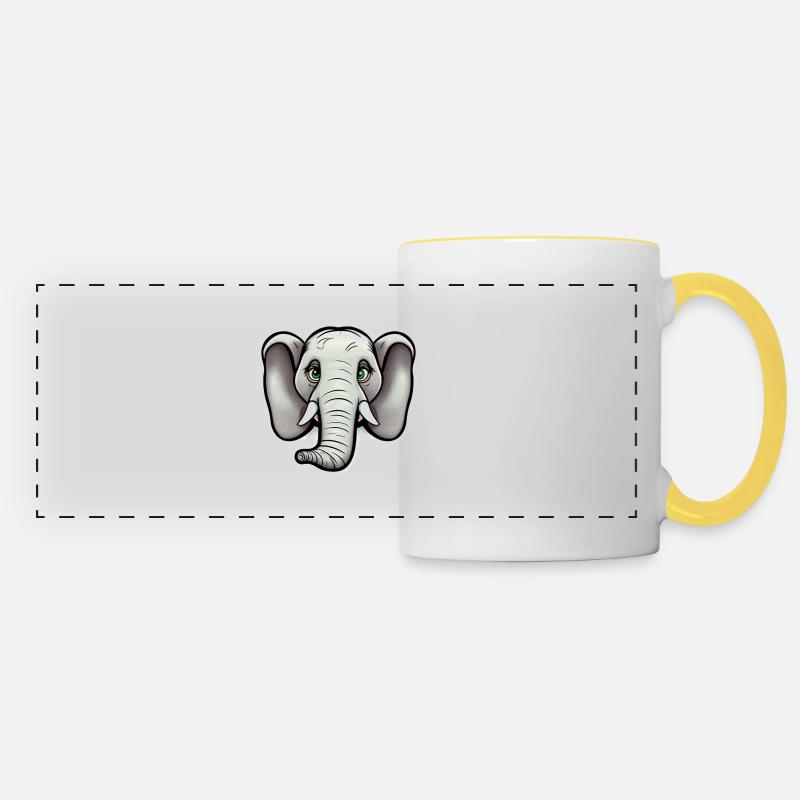 Gentle Giant: Majestic Elephant - Panoramic Mug - white/yellow