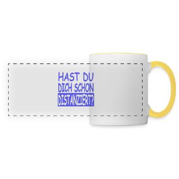 Distanziert Vers.2 - Panoramatasse - Weiß/Gelb - Vorne