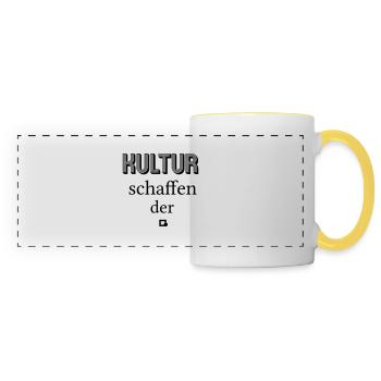 Cultural Worker - Panoramic Mug - white/yellow - Front