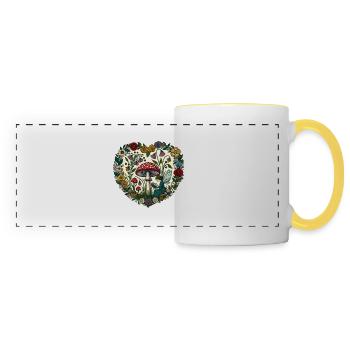Fée de la lecture - Mug panoramique contrasté et blanc - blanc/jaune - Devant