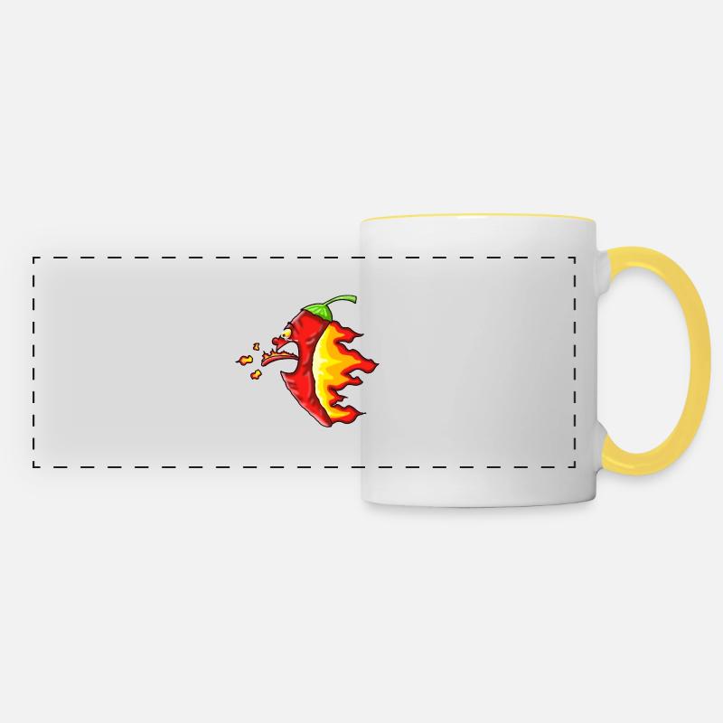 Hot chili - Panoramic Mug - white/yellow