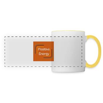 Positive Energie - Panoramatasse - Weiß/Gelb - Vorne