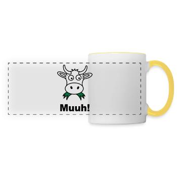 cow - Panoramic Mug - white/yellow - Front