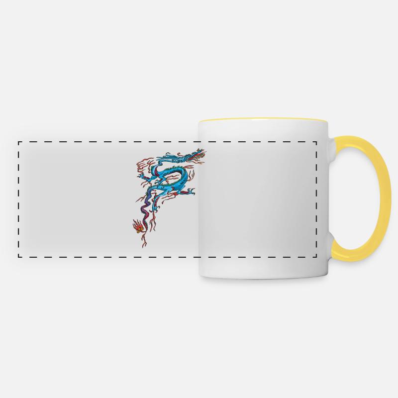 Blue Dragon - Panoramic Mug - white/yellow