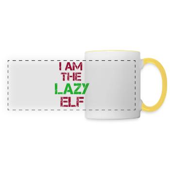 Lazy Elf - Panoramic Mug - white/yellow - Front