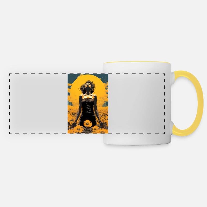 Starrays - Panoramic Mug - white/yellow