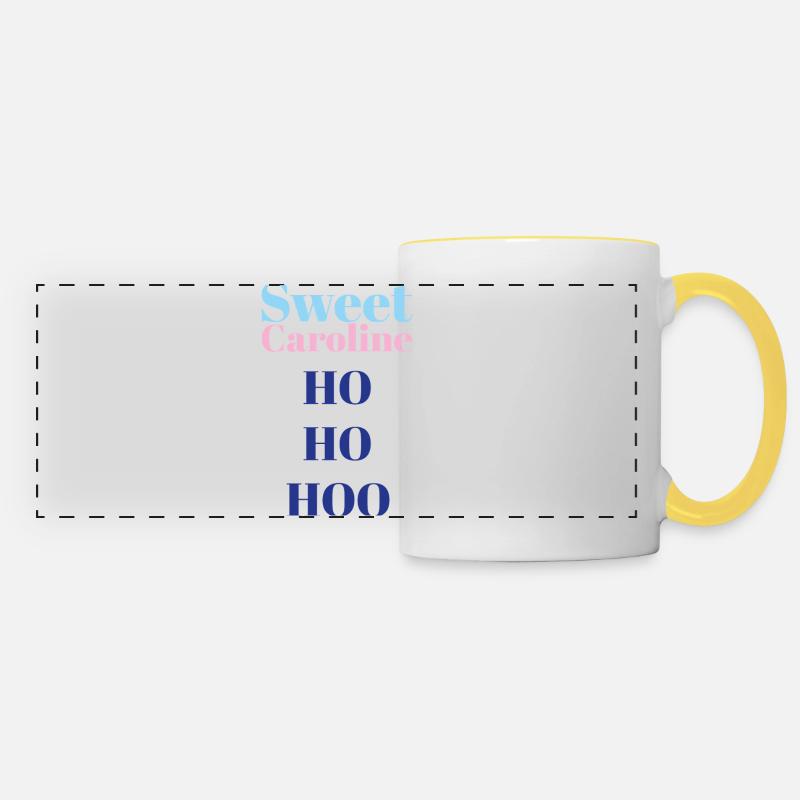 Sweet_caroline - Panoramic Mug - white/yellow