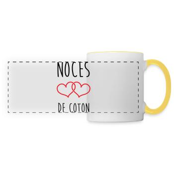 Cotton Wedding 1 Year Wedding - Panoramic Mug - white/yellow - Front