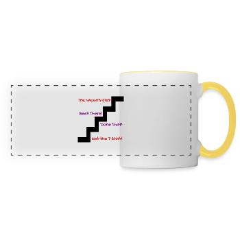 naughty step - Panoramic Mug - white/yellow - Front