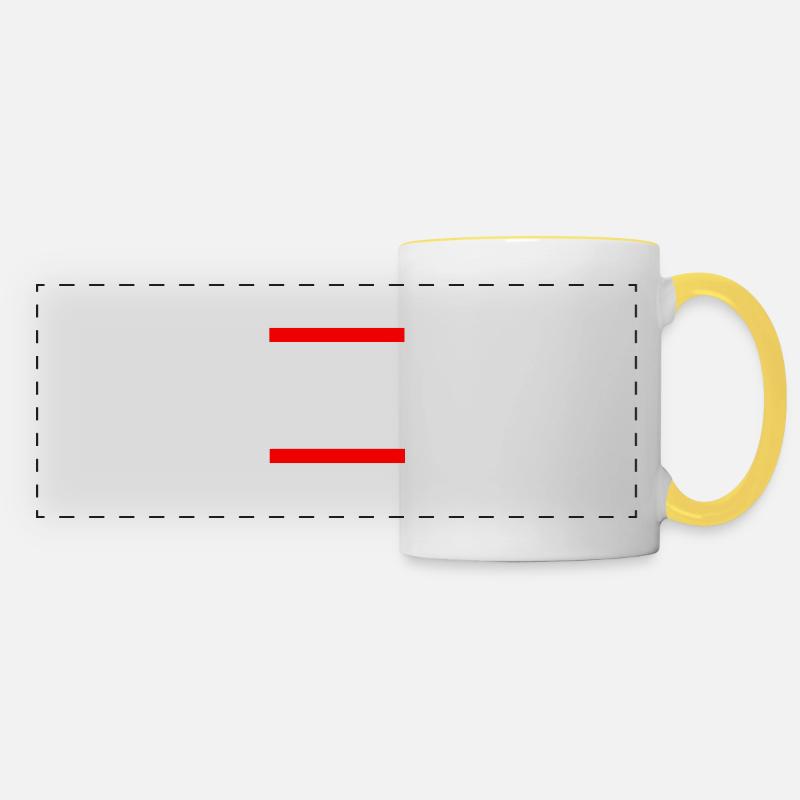 fckafd - Mug panoramique contrasté et blanc - blanc/jaune